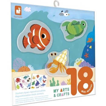 Janod My arts&crafts Mini Многократни стикери Море от 18 месеца