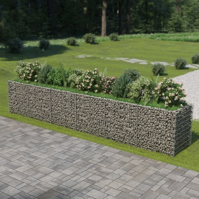VidaXL Gabionový vyvýšený záhon pozinkovaná ocel 540 x 90 x 100 cm