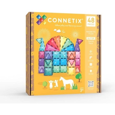 CONNETIX CONNETIX® Glitter Castle Pack магнитен строителен комплект 48 бр