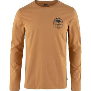 Fjällräven Мъжка блуза с дълъг ръкав Fjällräven Forever Nature Badge L/S T-Shirt Longsleeve - Buckwheat Brown (016-6231-0513)