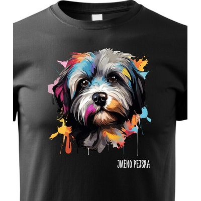 Dětské tričko Lhasa Apso Černá Canvas Dětské tričko 2565