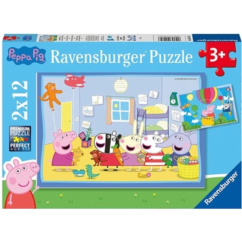 Ravensburger - Puzzle 2x12 Peppa Pig - 1 - 39 piese