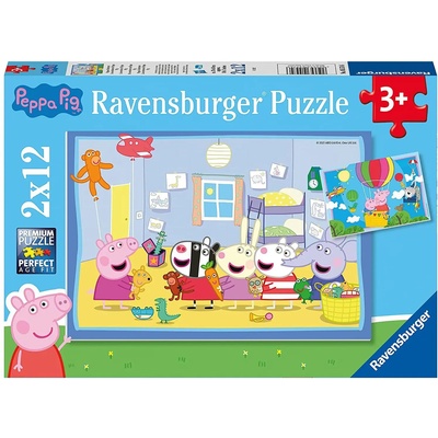 Ravensburger - Puzzle 2x12 Peppa Pig - 1 - 39 piese