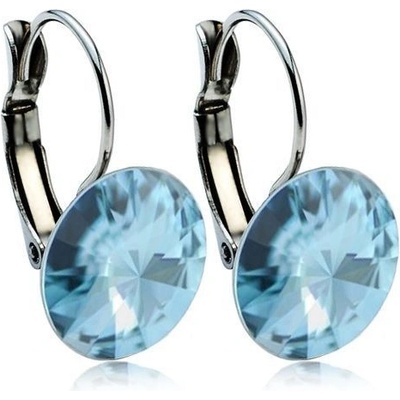 Nubis ocelové s krystaly Swarovski aquamarine NBS12-AQ
