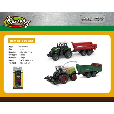 Wiky Vehicles Traktor a kombajn s vlečkami kov/plast 19,5 cm