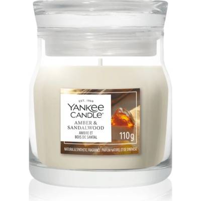 Yankee Candle Amber & Sandalwood ароматна свещ Signature 110 гр