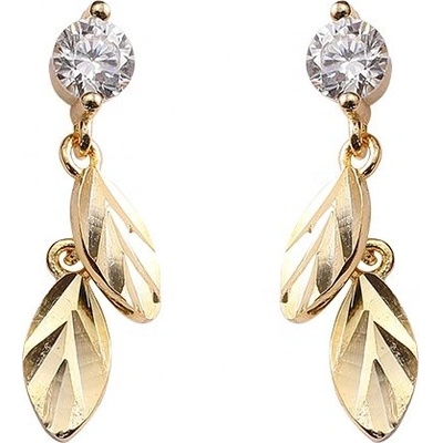 Silenti Jewelry Сребърни обеци "Златни Пера