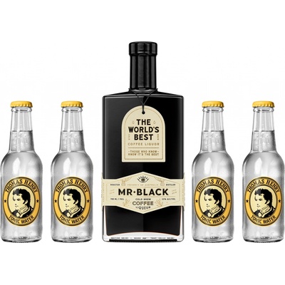 Mr Black Cold Brew Coffee Liqueur 23% 0,7 l (darčekové balenie Thomas Henry Tonic Water 4 x 0,2 l)