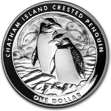 New Zealand Mint Nový Zéland Chatham Island Crested Penguin BU 1 Oz