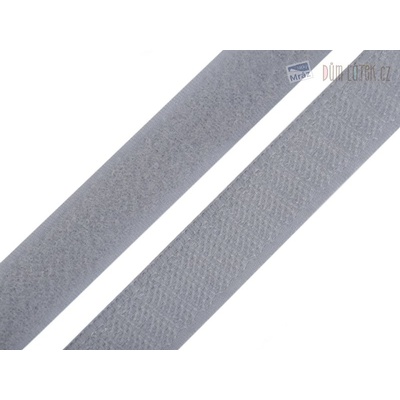 Suchý zips sivý šírka 20 mm