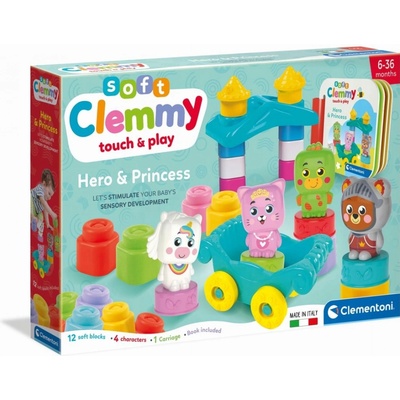 CLEMENTONI Soft Clemmy Hracia sada s knižkou Milé zvieratká