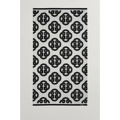 Gant plážový uterák Monogram Print 100 x 180 cm black