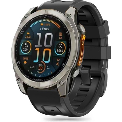 Силиконова каишка за Garmin Fenix 5s / 5s Plus / 6s / 6s Pro / 7s / 8 (43mm) от Tech-Protect Silicone - Черен (5906302377282)