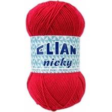 Pletací příze Elian Nicky 207 - červená