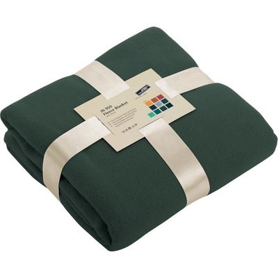 James & Nicholson fleece deka JN950 Tmavě zelená 130x170