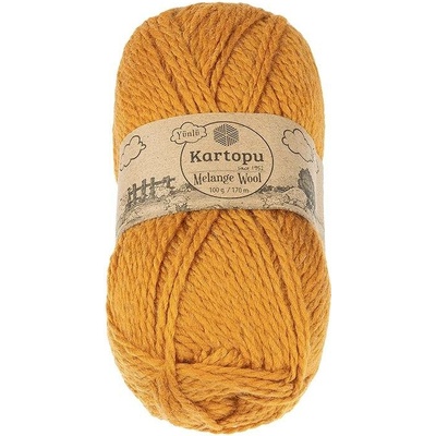 Bellatex Příze MELANGE WOOL 100g / 170 m hořčicová