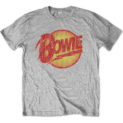 David Bowie Vintage Diamond Dogs Logo Heather Grey