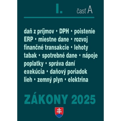 Zákony I. A / 2025 - Daňové zákony