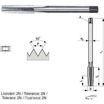 BUČOVICE TOOLS Závitník 3070 M12 2N NO 118 120