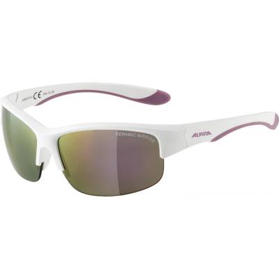 Alpina Детски слънчеви очила Alpina Kid's Flexxy Youth HR Mirror Cat 3 Sunglasses - White Matt / Purple / Pink Mirror - размер One Size (205-2232-0111)