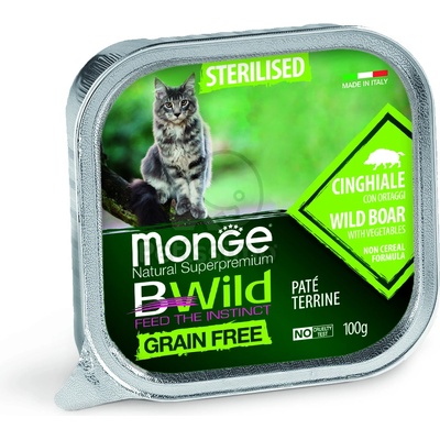 Monge BWild Grain Free Paté Terrine Sterilised - диво прасе със зеленчуци 100 г