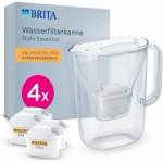 BRITA water filter jug Style Essential white (2.4l) incl. 4x BRITA MAXTRA PRO extra limescale protection - refrigerator-suitable filter jug with Smart Light LED & folding lid, filters impurities & more - 14 Филтрираща кана