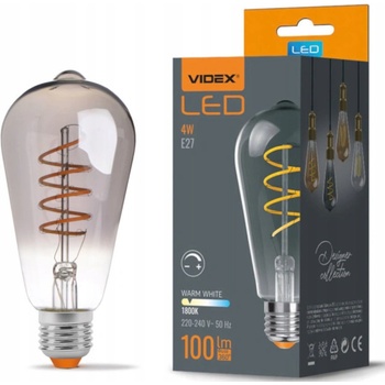 VIDEX LED žárovka filament E27 4W ST64 stmívatelná teplá bílá