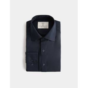 Marks & Spencer Памучна риза класически фасон с несминаема обработка Marks & Spencer морско синя Marks & Spencer | Sin | МЪЖЕ | 15.5