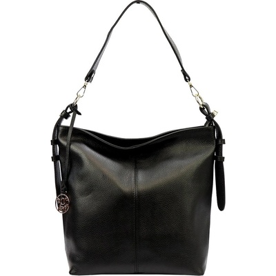 Gregorio Střední/velká kožená kabelka na rameno i crossbody 1714 černá