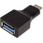 Roline Адаптер Roline 12.99. 9030, от USB Type A(ж) към USB Type-C(м), черен (12.99.9030)