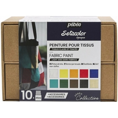 Pébéo Setacolor Opaque 10 ks 45 ml s príslušenstvom I