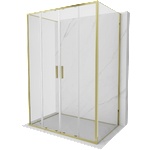 Mexen Exo-S Duo 3S душ кабина тристенна плъзгаща се 130 x 85 см, прозрачна, златна (8152-130-085-50-00-3S)
