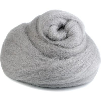 InBIO Vlna na plstění / ovčí rouno česané, 730340/37 20g, světle šedá
