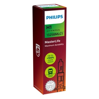 Philips Крушка, фар philips h1, 24v, 70w, 3200k, 1 бр