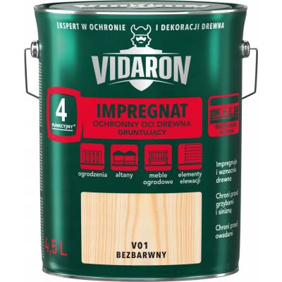 Impregnace na dřevo Vidaron V01 bezbarvá 4,5 l