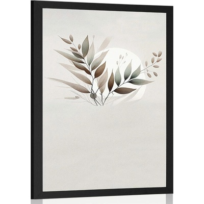 Plagát minimalistické listy v boho dizajne