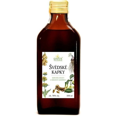 Grešík Švédské kapky 38% 200 ml