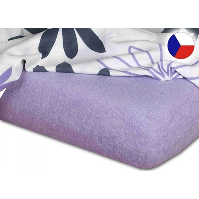 Dadka froté prostěradlo fialové 80x220x15