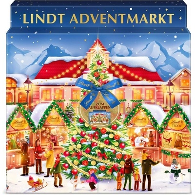 Lindt Adventný kalendár Vianočné trhy 125 g