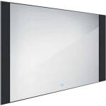 Nimco - Огледало със LED осветление, 100x60 см, сензор за допир, алуминий/черно ZPC 41004V-90 (ZPC 41004V-90)
