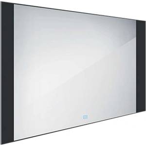 Nimco - Огледало със LED осветление, 100x60 см, сензор за допир, алуминий/черно ZPC 41004V-90 (ZPC 41004V-90)