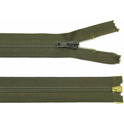 Spirálový zip no.5 rozepínací 60cm - více barev color: 663 tmavě khaki zelená