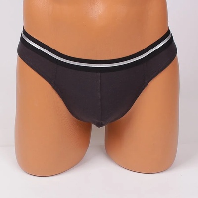 Мъжки памучен слип в цвят антрацит