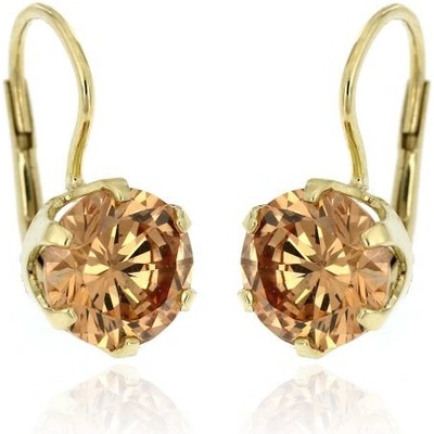 Zlatnictví U Kostela zlaté náušnice v barvě šampaň 886šž