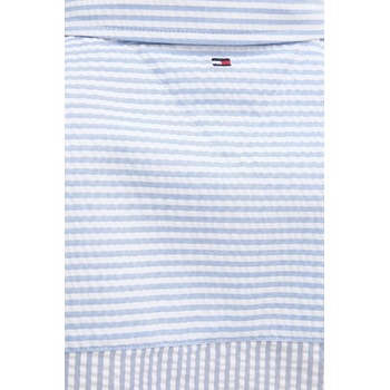 Tommy Hilfiger Риза Tommy Hilfiger дамска в синьо със стандартна кройка с класическа яка UW0UW05866 (UW0UW05866)