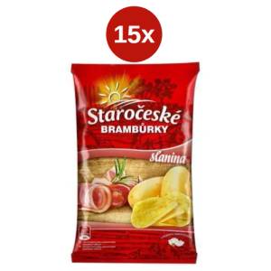 Staročeské Старомоски картофени чипсове с бекон 15x80 г