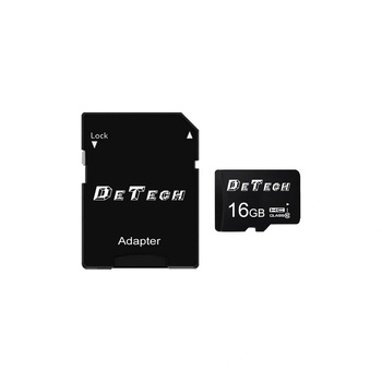 DeTech Карта памет DeTech Micro SDHC-I, 16GB, Class 10 + Adapter - 62043 (DE-62043)