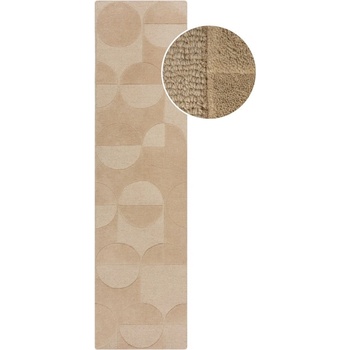 Flair Rugs Бежов вълнен килим 60x230 cm Gigi - Flair Rugs (503119373934)
