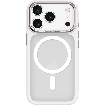 Benks Хибриден удароустойчив кейс с MagSafe за iPhone 17 Pro - Benks Magnetic Mist Metal Frame Case (бял) (0069)