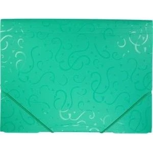 TITANUM A4 briefcase with elastic patterns green